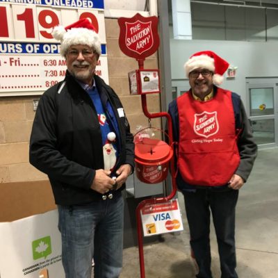 Mike and Tom at Costco kettle Dec. 13th
